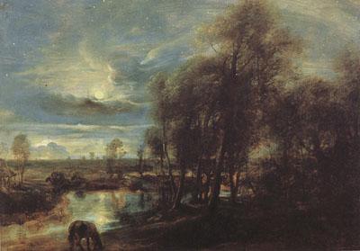 Peter Paul Rubens Sunset Landscape with a Sbepberd and his Flock (mk01) oil painting picture